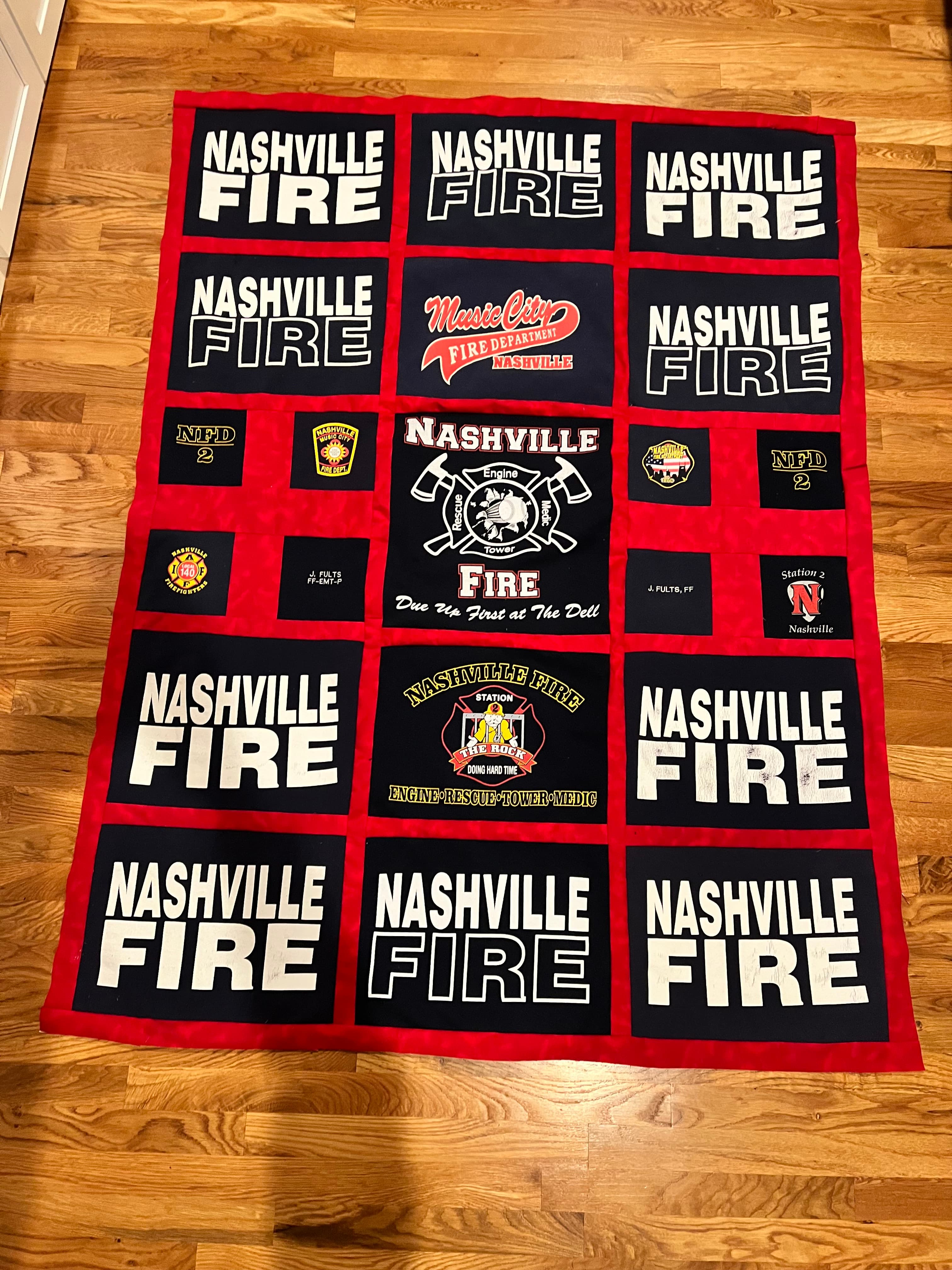 Memory Quilt quilt example — Throw