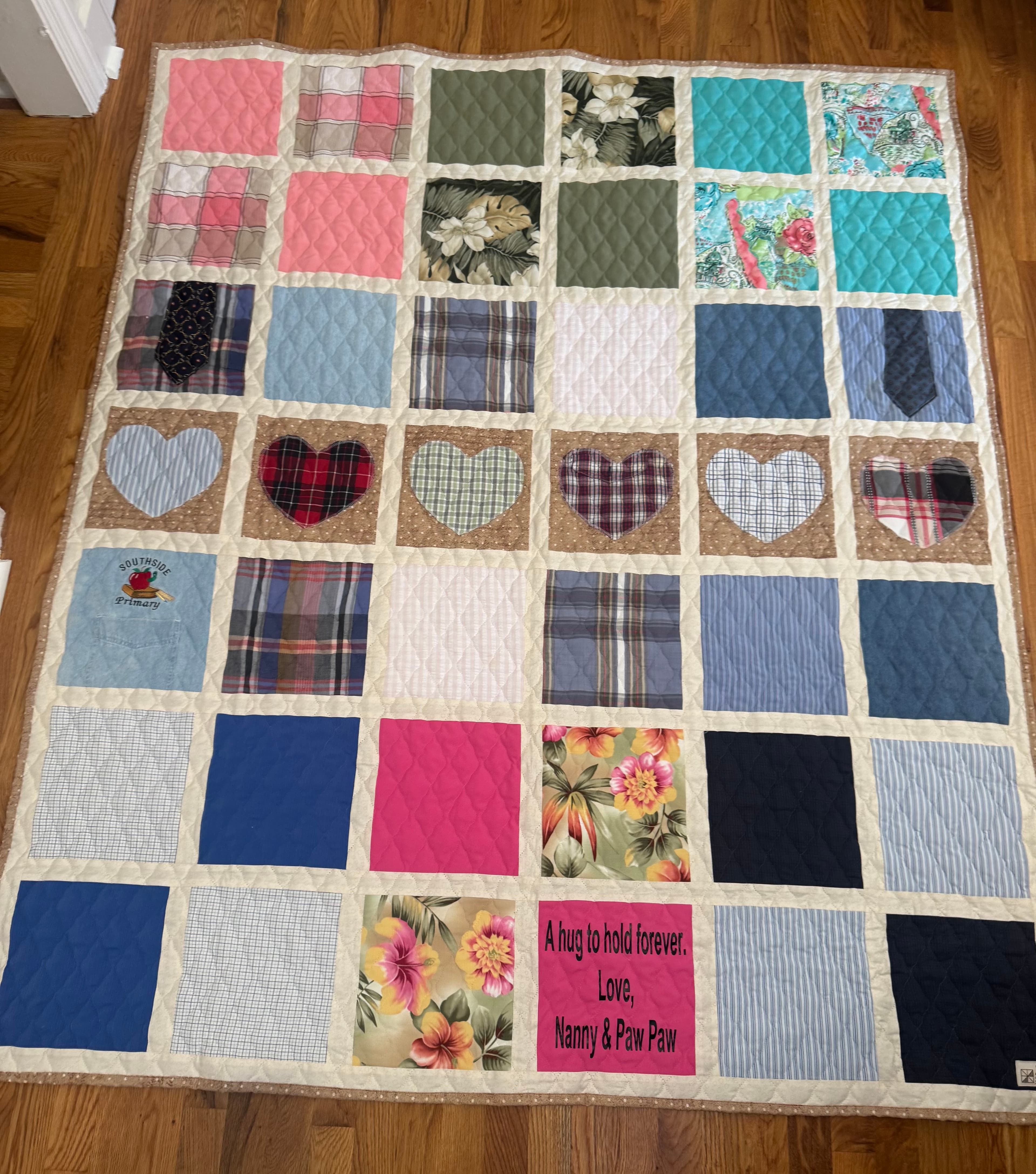 Memory Quilt quilt example — Twin