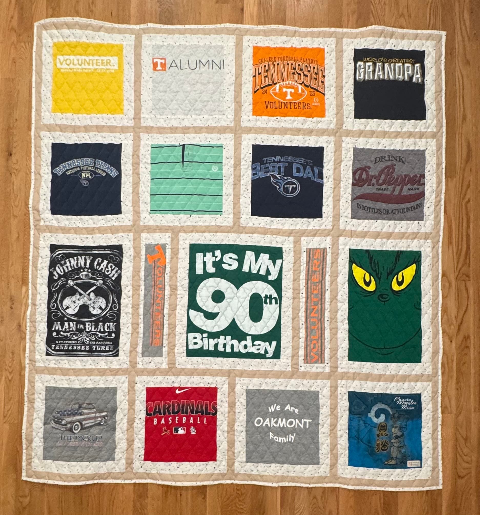 Memory Quilt quilt example — Twin