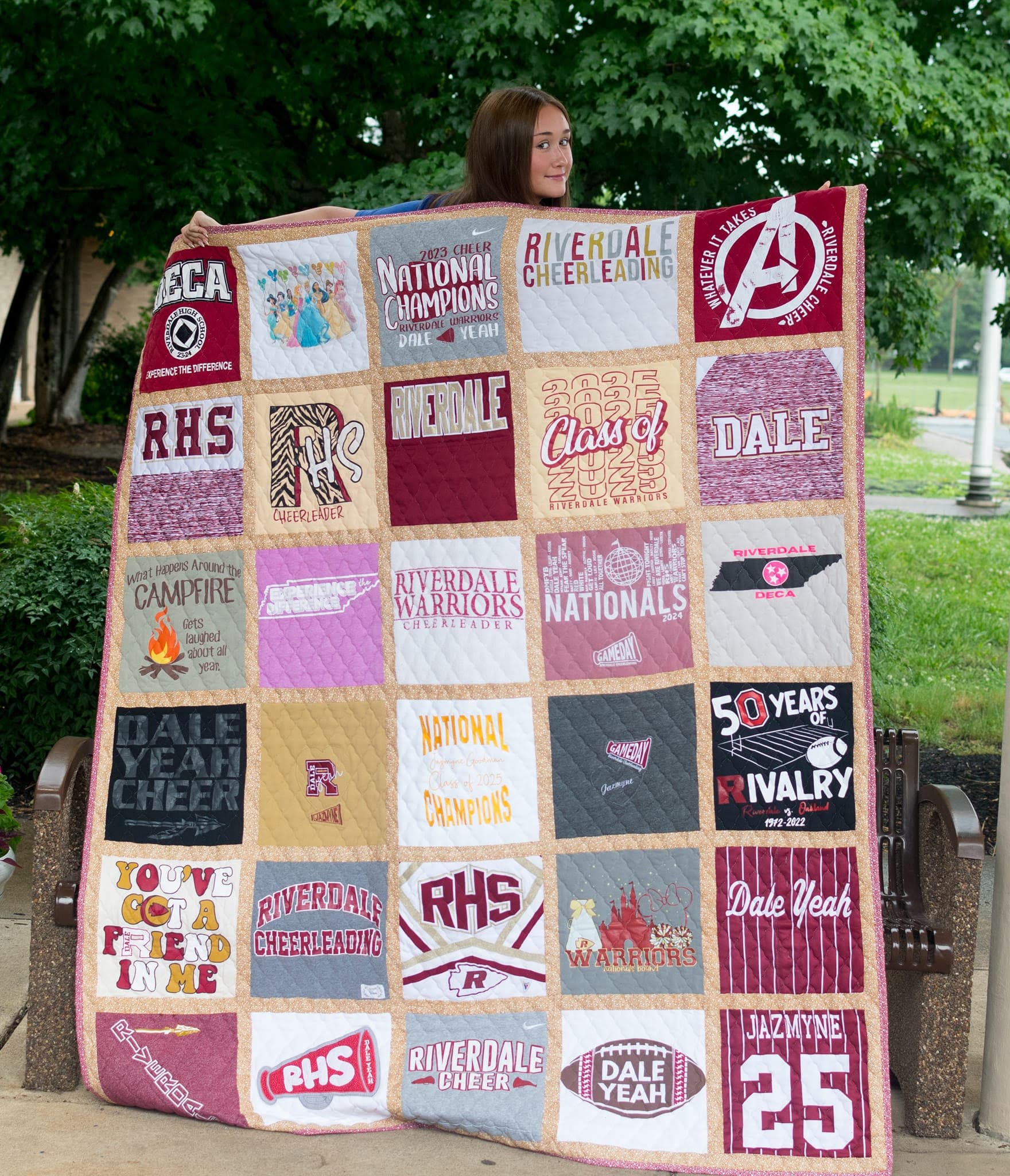 Single Frame quilt example — 5 × 6 — 30 Shirts