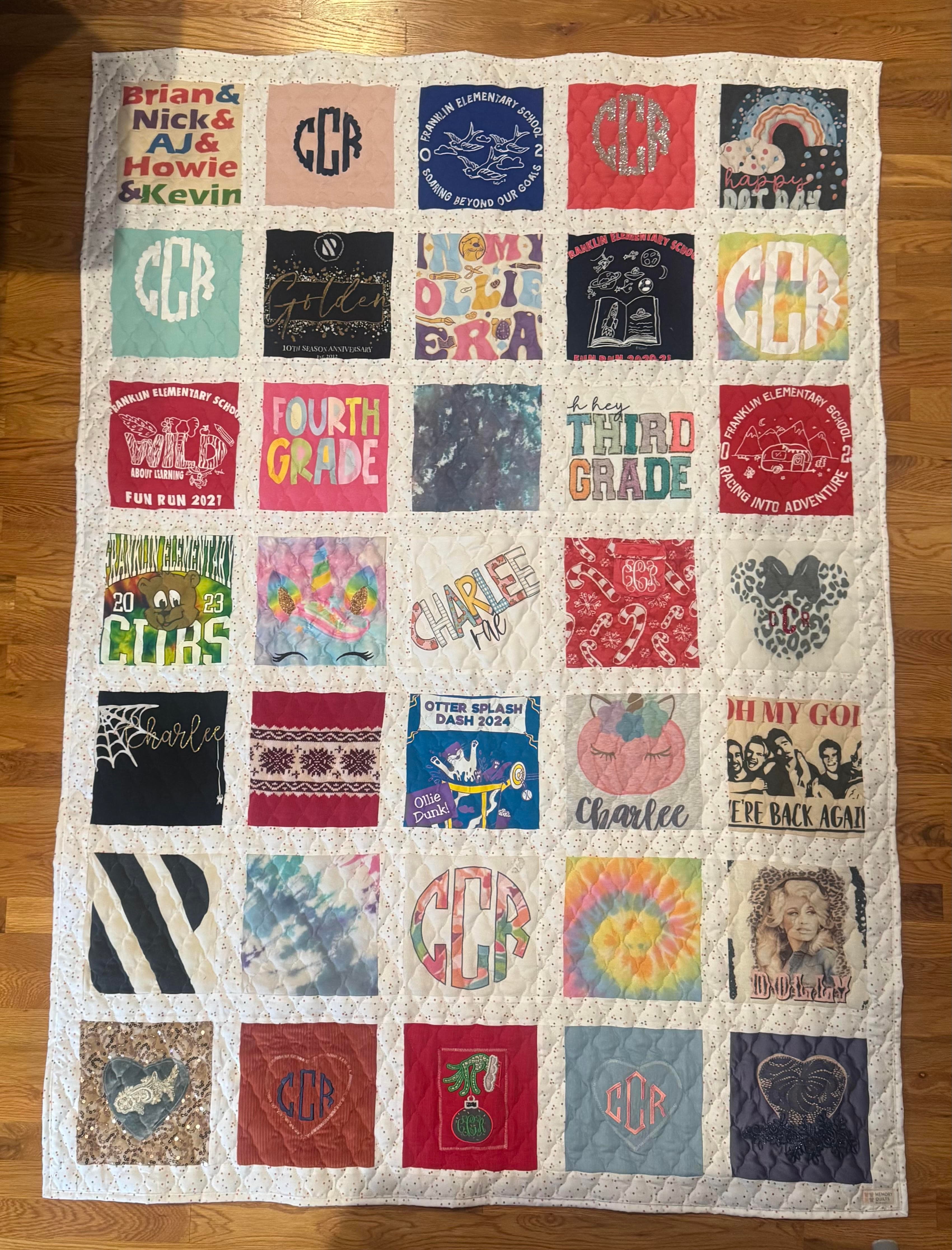 Single Frame quilt example — 6 × 7 — 42 Shirts