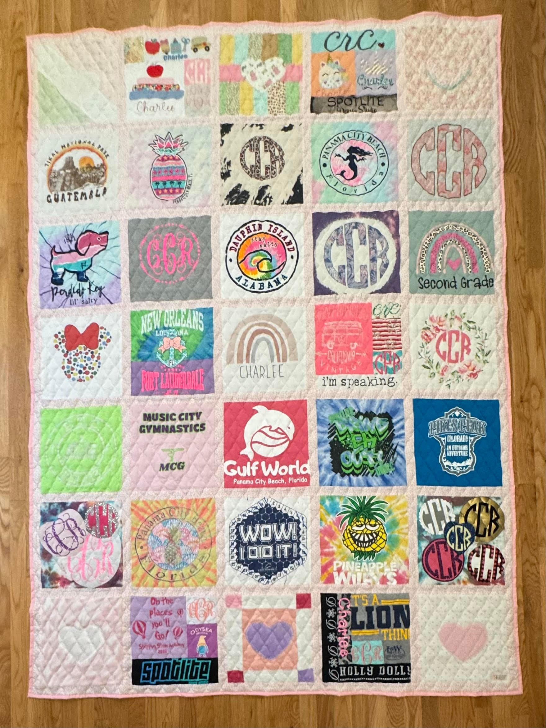 Single Frame quilt example — 6 × 7 — 42 Shirts